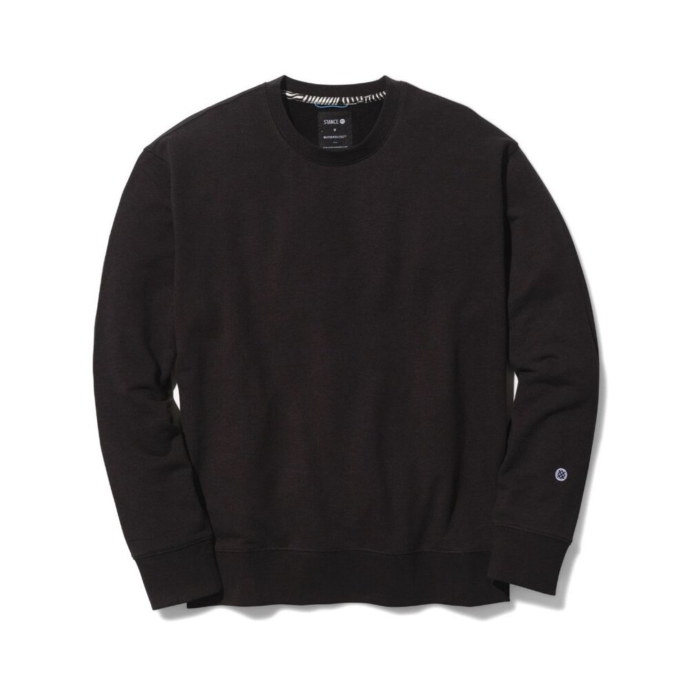 NEW ~ Medium - STANCE Shelter Crewneck Butter Blend Men’s Black Sweatshirt NWT